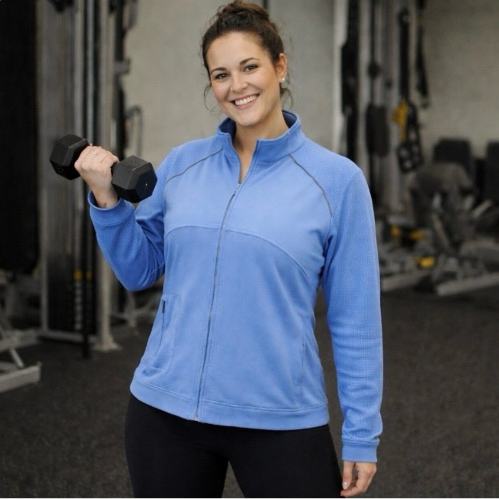 Women’s XXXL Cutter and Buck Golf Blue Jacket Gym Work Out Fitness